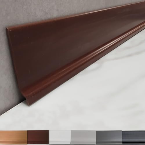 MadeInNature, Hochwertige PVC Weichsockelleiste Weiß Hellgrau Dunkelgrau Schwarz Höhe 70mm Länge wählbar (Eiche dunkel, 16ml) von MadeInNature