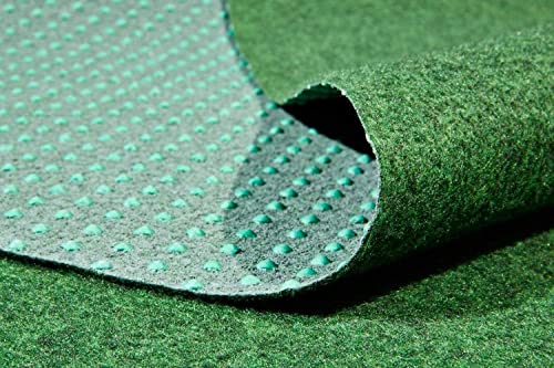 MadeInNature Teppich Kunstrasen Green mit Drainage Spikes - Teppich Typ Synthetisches Gras Meter | Außenteppichboden - Balkon, Terrasse, Garten, etc. von MadeInNature