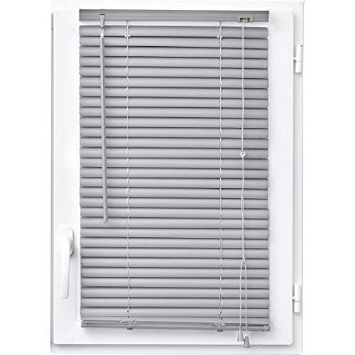 MadeInNature Jalousie, Vinyl, einfache Anbringung mit oder ohne Bohren, Modell und Farben zur Auswahl (Grau 93, Breite 60 cm x Höhe 130 cm) von MadeInNature