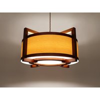 Deckenlampe Aus Naturholz. Mit Diffusor Unten von MadeInWoodLv