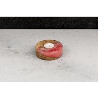 Einzigartiger Holz Epoxidharz Kerzenhalter | Niedliche Runde Teelichthalter Geschenke Aus von MadeOfOliveWood