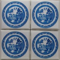 Fliesen Untersetzer - Blue Willow | 4Er Set | 2 Sets Kaufen 1 Set Kostenlos Erhalten Untersetzer Set, Keramik, Personalisiert von MadePerfectCoasters