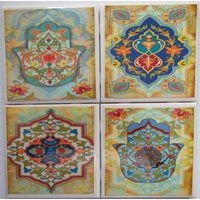 Fliesen Untersetzer - Marokkaner | 4Er Set | 2 Sets Kaufen 1 Set Kostenlos Erhalten Set, Keramik, Personalisiert, Marmor von MadePerfectCoasters