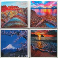 Fliesen-Untersetzer - Schöne Orte 4Er-Set | Kaufen Sie 2 Sets Erhalten 1 Set Kostenlos Untersetzer-Set, Keramik, Personalisiert, Untersetzer, Marmor von MadePerfectCoasters