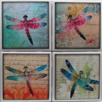 Fliesenuntersetzer - Libelle 4Er Set | 2 Sets Kaufen 1 Kostenlos Erhalten Untersetzer Set, Keramik, Personalisiert, Untersetzer, Marmor von MadePerfectCoasters