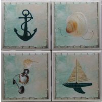 Fliesenuntersetzer - Ozean 4Er Set | 2 Sets Kaufen 1 Kostenlos Erhalten Untersetzer Set, Keramik, Personalisiert, Untersetzer, Marmor von MadePerfectCoasters