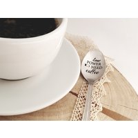 Kaffeelöffel Mit Gravur „Low Power Brauche Kaffee" - Unikat Teelöffel von MadeWithLoveByAleksi