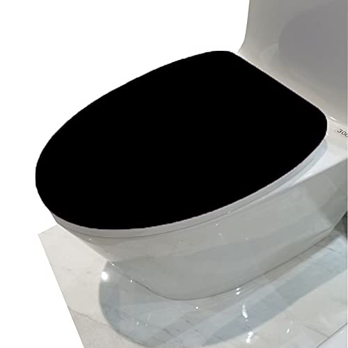 Madeals Mikrofaser-WC-Deckelbezug, weich und saugfähig, bequemer Badezimmer-WC-Deckelbezug, passend für die meisten WC-Deckel, Schwarz von Madeals