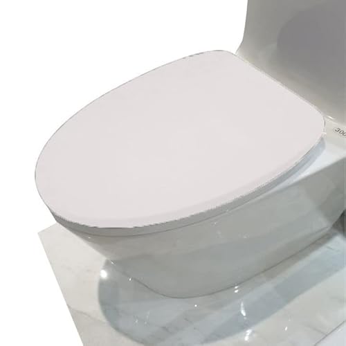 Madeals Mikrofaser-WC-Deckelbezug, weich und saugfähig, bequemer Badezimmer-WC-Deckelbezug, passend für die meisten WC-Deckelgrößen, für Weiß von Madeals