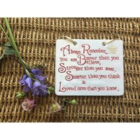 Handgemachte Tondekoration, Winnie Pooh Zitat, Ermutigungsgeschenk Handgemachte Tondekoration, Winnie Pooh Zitat, Ermutigungsgeschenk von MadebySarahxBoutique