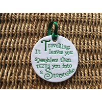 "Tondekoration "Reisen, Es Lässt Dich Sprachlos Dann in Einen Geschichtenerzähler Verwandelt" von MadebySarahxBoutique