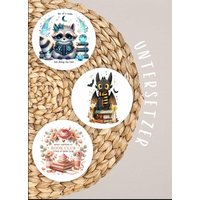 Untersetzer Aus Hartfaser, Bookish Merch, Halloween, Christmas, Mitbringsel, Wichtelgeschenk Untersetzer Aus Hartfaser, Bookish Merch, Halloween, Christmas, Mitbringsel, Wichtelgeschenk von Madebyanjus