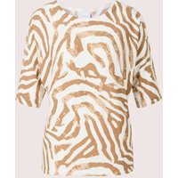 MADELEINE Longpullover "Feinstrickpullover Viskosepullover mit All-Over-Muster" Horizontalstrick von Madeleine