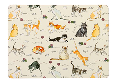Madeleine Floyd Cats Platzdeckchen aus Kork, 4 Stück von Madeleine