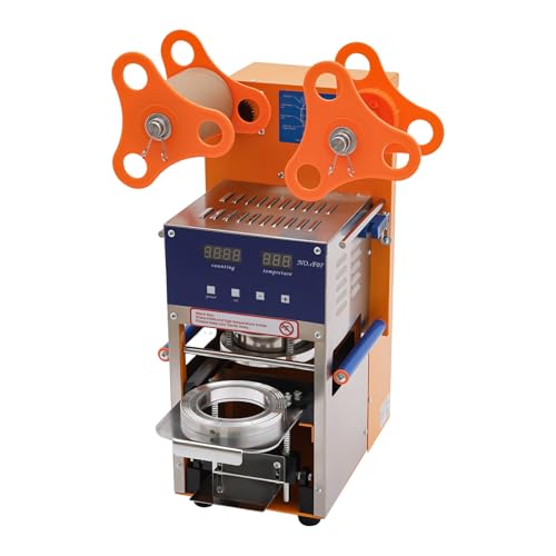 Becherversiegelungsmaschine 400W Vollautomatische Verschließmaschine 400–600 Becher/h Automatische Becherverschließmaschine 0-250°C mit Becherträger für Milchteeläden Becherversiegelungsmaschine 400W Vollautomatische Verschließmaschine 400–600 Becher/h Automatische Becherverschließmaschine 0-250°C mit Becherträger für Milchteeläden von Madelynn