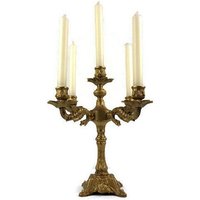 19. Jahrhundert Messing Kerzenhalter 5 Kerzen, Antiker Kerzenständer, 1800Er Jahre Candelabra von MademoiselleElleShop