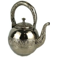 Antike Gravierte Metall Teekanne von MademoiselleElleShop
