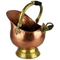 Antike Große Kupfer Planter, Kamin Kohle Eimer Mit Holzgriffen, Vintage Jardiniere Antike Große Kupfer Planter, Kamin Kohle Eimer Mit Holzgriffen, Vintage Jardiniere von MademoiselleElleShop