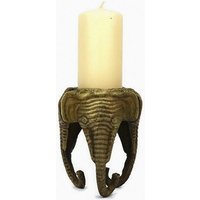 Antiker Elefant Kerzenhalter, Messing Kerzenständer von MademoiselleElleShop