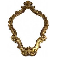 Antiker Holzspiegel Mit Goldrahmen, Wandbehang Holzspiegel, Jugendstil Gold Holzrahmenspiegel von MademoiselleElleShop