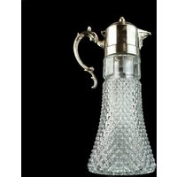 Antiker Likör Karaffe, Vintage Glasflasche Mit Eisbehälter, Sammler Dekanter von MademoiselleElleShop