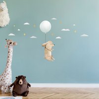 Ballon Hund Wandtattoo, Plastikfreie Wandsticker Fürs Kinderzimmer von MadeofSundays