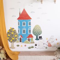 Moomin Haus Wandaufkleber, Plastikfreie Wandsticker von MadeofSundays