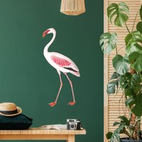 Pinker Vintage Flamingo Wandaufkleber - Plastikfreie Wandsticker Fürs Kinderzimmer von MadeofSundays