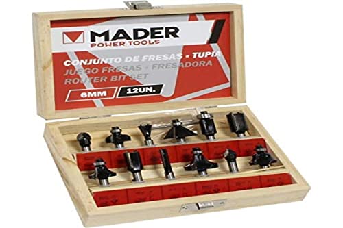 Mader Power Tools 63441 Fräsersatz, 6 mm, 12 Stück von Mader Power Tools