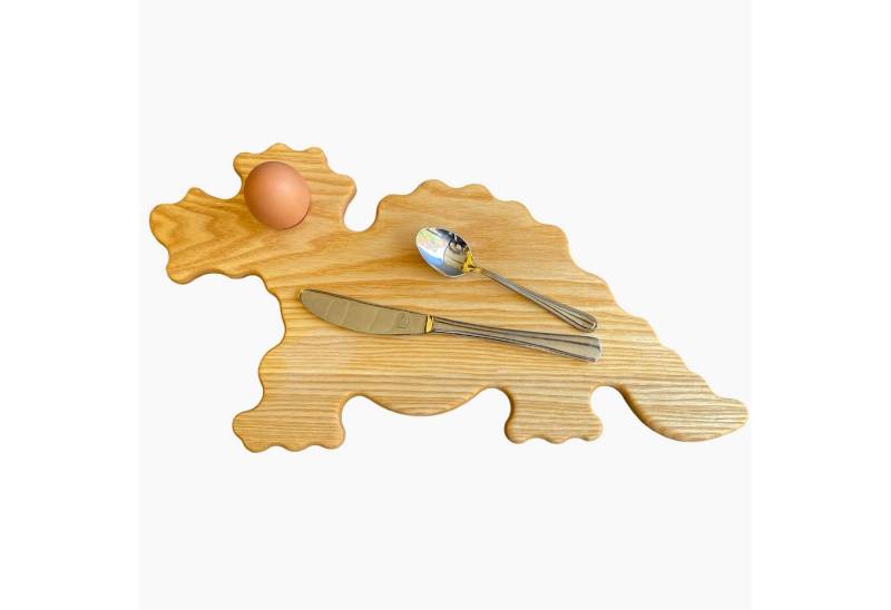 Madera Spielzeuge Frühstücksbrett Frühstücksbrettchen Drache 3er Set, Eschenholz, (sparset, 3-St., packung), Mit Ei Loch, spart den Eierbecher. Made in Germany von Madera Spielzeuge