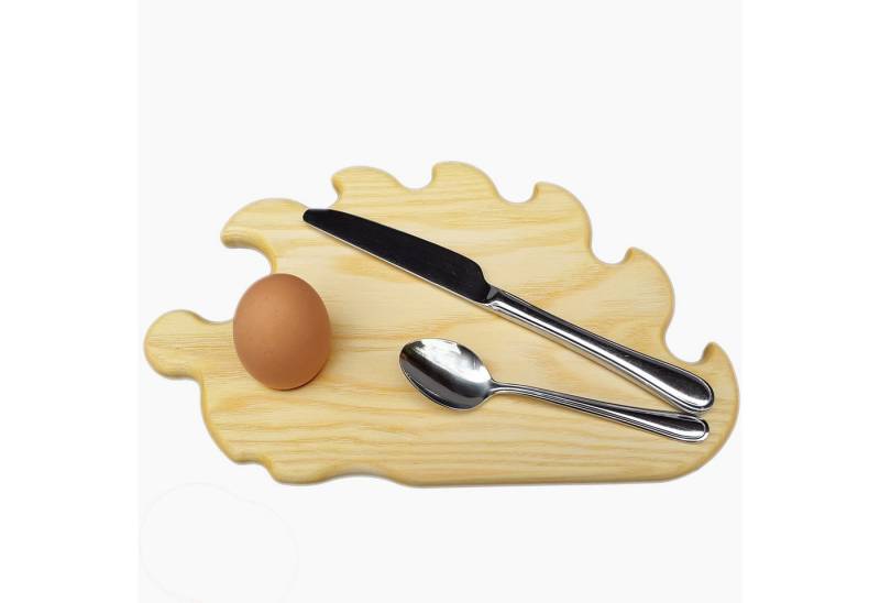 Madera Spielzeuge Frühstücksbrett Frühstücksbrettchen Igel - klein 3er Set, Eschenholz, (Sparset), Mit Ei Loch, spart den Eierbecher. Made in Germany von Madera Spielzeuge