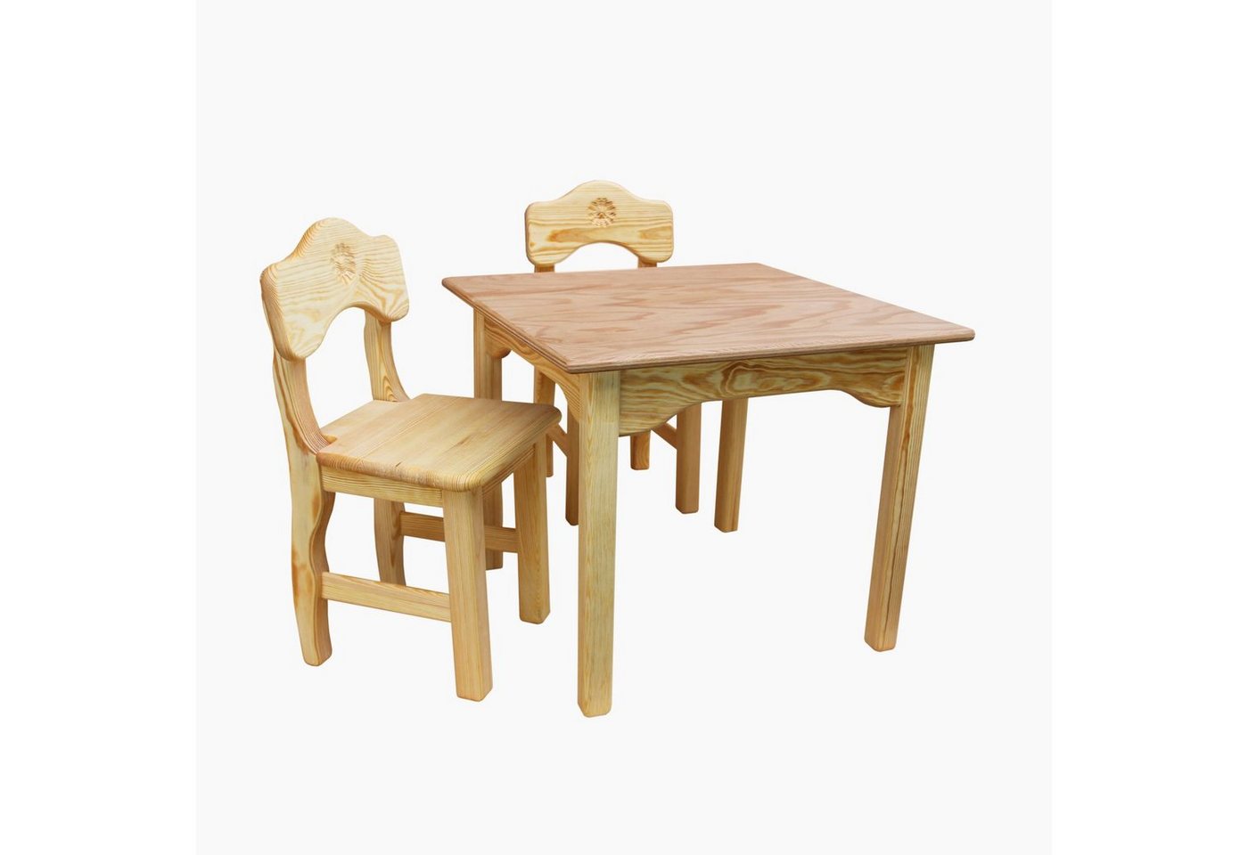 Madera Spielzeuge Kindersitzgruppe Kindertisch klein Set mit 2 Stühlen, (Spar Set, 3-tlg., 1 Tisch 2 Stühle), Made in Germany von Madera Spielzeuge