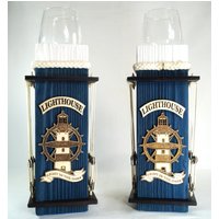 Maritimes Windlicht "Lighthouse" Im Segelschiff Style, Aufwendig Von Hand Gefertigt Mit Viel Liebe Zum Detail von MaderaSmile