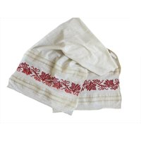 Sehr Schönes Handtuch Aus Seide Und Baumwolle Tischläufer Mit Rotem Design Auf Selbstgemachtem Stoff Sehr Schönes Handtuch Aus Seide Und Baumwolle Tischläufer Mit Rotem Design Auf Selbstgemachtem Stoff von MadewithloveRO