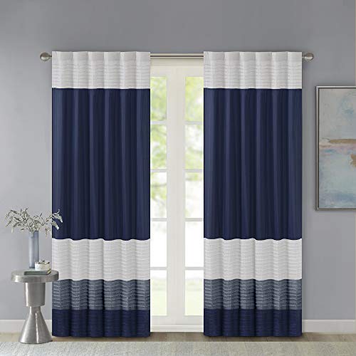 Madison Park Amherst Fensterpaneel, Polyoni, 50 x 84 cm, Schwarz Fensterplatte 50x84 Navy von Madison Park