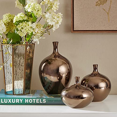 Madison Park Ansen Home Décor-Metallic 3 Piece Decorative Set Vasen, Bronze, Multi Size von Madison Park