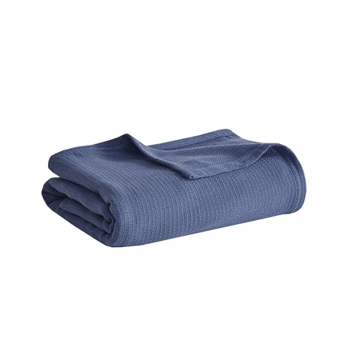 Madison Park Freshspun Korbgeflecht, luxuriöse Baumwolldecke, Marineblau, 90 x 90 cm, Full/Queen-Size-Größe, Korbgeflecht, Premium, weich, gemütlich, 100% Baumwolle, für Bett, Couch oder Sofa Madison Park Freshspun Korbgeflecht, luxuriöse Baumwolldecke, Marineblau, 90 x 90 cm, Full/Queen-Size-Größe, Korbgeflecht, Premium, weich, gemütlich, 100% Baumwolle, für Bett, Couch oder Sofa von Madison Park