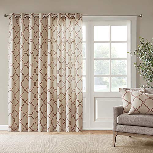 Madison Park Saratoga Einzel-Fenstervorhang, Lichtfilterung, Laubsäge, Druck, 1 Panel, Ösen, für Wohnzimmer, Schlafzimmer und Wohnheim, 100 x 213 cm, Gewürz von Madison Park