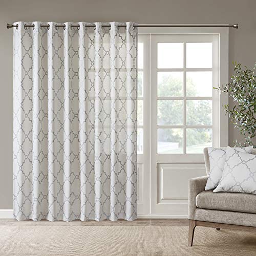 Madison Park Saratoga Einzel-Fenstervorhang, Lichtfilterung, Laubarbeit-Druck, 1 Panel-Ösen-Vorhang für Wohnzimmer, Schlafzimmer und Wohnheim, 100 x 84, Elfenbein von Madison Park