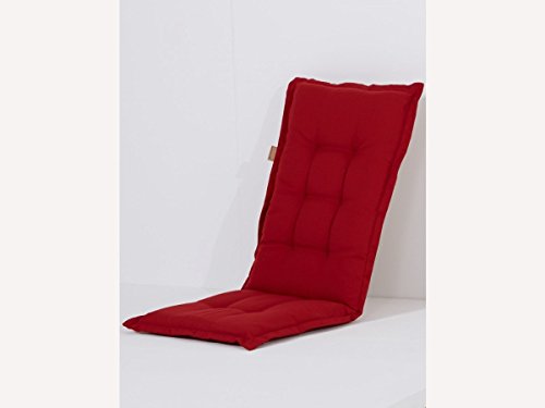 Madison 7PHOS-F118 Stuhlauflage, hoch Rib, 123 x 50 cm, Acryl, rot von Madison