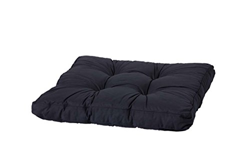 Madison Auflage Florance Lounge, 50% Baumwolle/50% Polyester, L Basic schwarz, schwarz, 73 x 73 cm von Madison