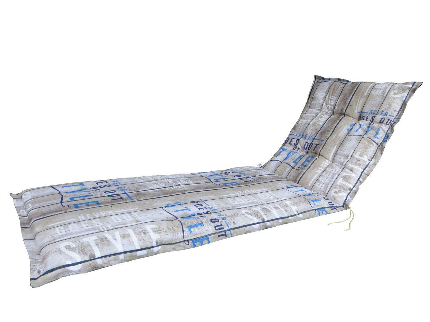 Madison Liegenauflage C 306 grau 200x60 cm Auflage für Liege Kissen Polster Einlage, (1 St., 1 Auflage), für Gartenliegen UV beständig inkl. Bindebänder und Haltebänder von Madison