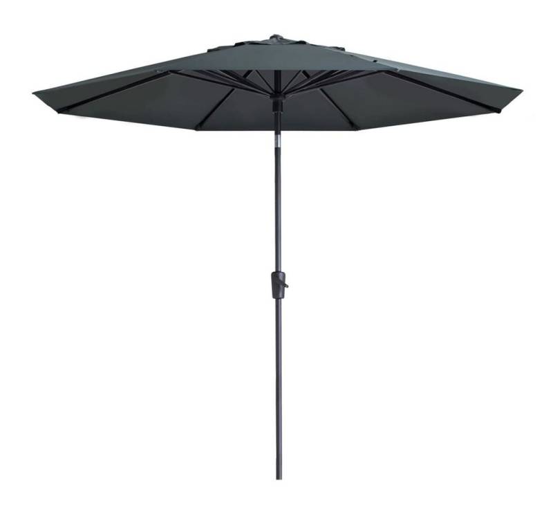 Madison Sonnenschirm 300 cm Paros Luxe 3 m dunkelgrau auto tilt Kurbelschirm, mit Abknickautomatik über die Kurbel von Madison