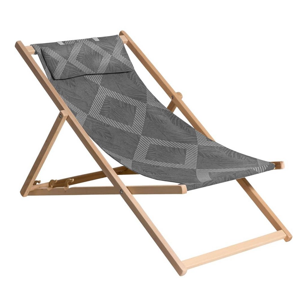 Madison Strandkorb Strandstuhl Demi 55x90x87 cm Grau, (1-tlg) von Madison