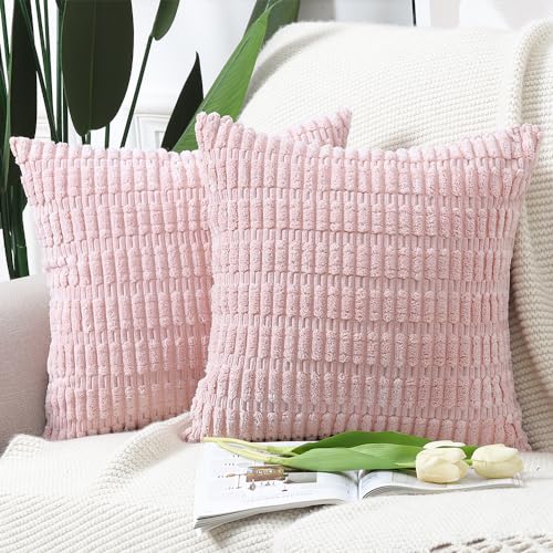 Madizz 2er Set Boho Gestreifte Kissenbezüge Weicher Kordsamt Dekorativer Kissenbezug für Sofa Schlafzimmer Kissenhülle Hellrosa 60 x 60 cm Madizz 2er Set Boho Gestreifte Kissenbezüge Weicher Kordsamt Dekorativer Kissenbezug für Sofa Schlafzimmer Kissenhülle Hellrosa 60 x 60 cm von Madizz