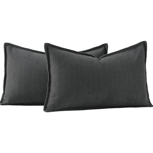 Madizz 2er Set Schlicht Chenille Kissenbezügen Weiche dekorative Kissenbezüge für Sofa Schlafzimmer Kissenhülle Dunkelgrau 30x50 cm Rechteckig Madizz 2er Set Schlicht Chenille Kissenbezügen Weiche dekorative Kissenbezüge für Sofa Schlafzimmer Kissenhülle Dunkelgrau 30x50 cm Rechteckig von Madizz