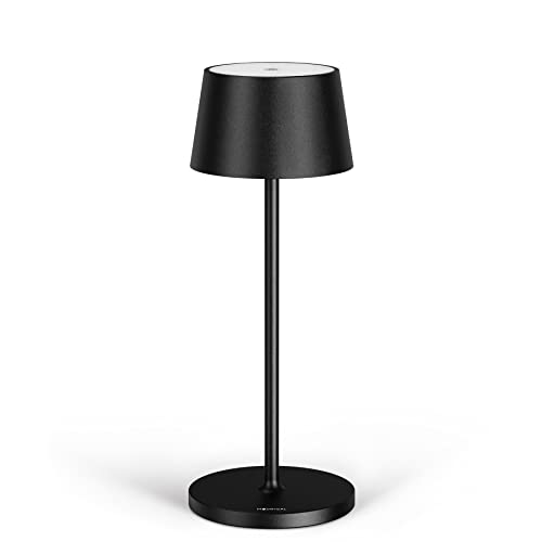 Stilosa Tischlampe Kabellos - Led Tischleuchte - Akku Kabellose Dimmbar Lampe mit Touch - Table Lamp Aufladbar Usb C - Akku-tischleuchte Outdoor - Schwarz von Madrigal