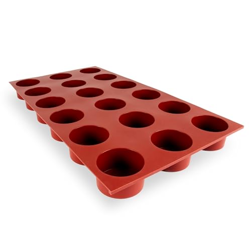 Maé, GN1/1 Silikonform mit 18 Zellen, Ø 62 x 35 mm, 108 ml, 100% Premium, hergestellt in Frankreich, 27 x 50 cm Maé, GN1/1 Silikonform mit 18 Zellen, Ø 62 x 35 mm, 108 ml, 100% Premium, hergestellt in Frankreich, 27 x 50 cm von Maé