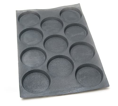 Maé Innovation Fiberglas-Backform für Burger Buns 40x60cm - 11 Buns Ø12,5x1,8cm - Antihaftbeschichtet - Ideal für ein knuspriges und zartschmelzendes Ergebnis. von Maé