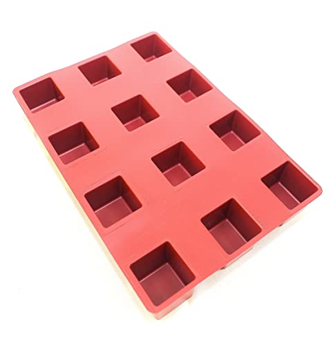 Maé Innovation Quadratische Silikonform 40x30cm - 12 Würfel 5x5x4,9cm - Antihaft - 100%-Premium Qualität von Maé